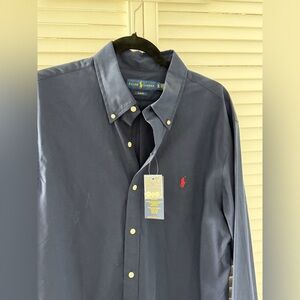 Ralph Lauren Men's Dark Blue Button Down Shirt